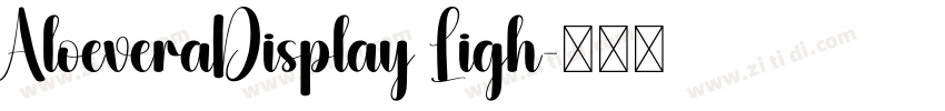 AloeveraDisplay Ligh字体转换